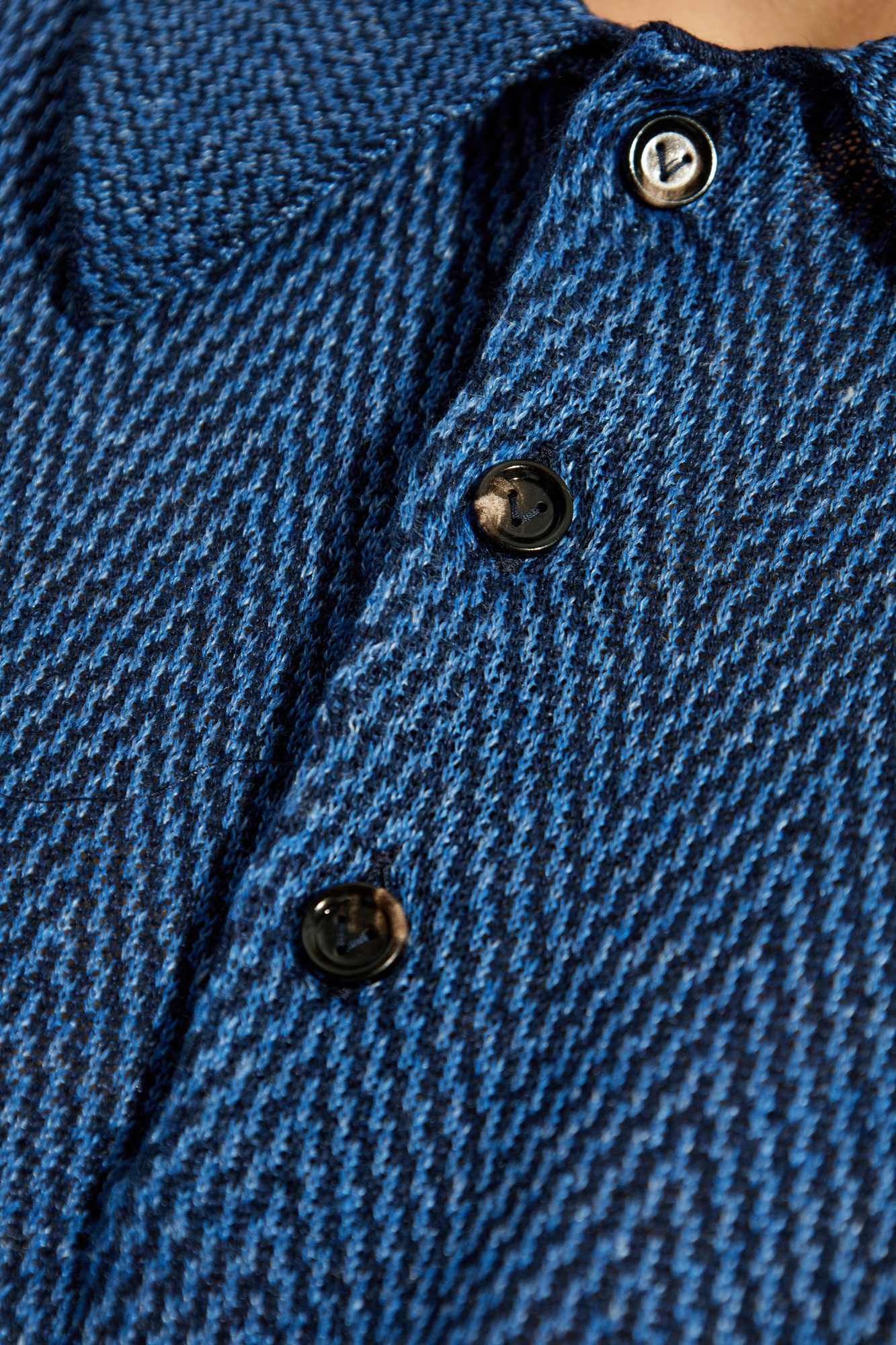 【non＊ 】BOTTEGA VENETA ニットポロ Blue Patterned Polo Bottega Veneta - Vitkac Canada